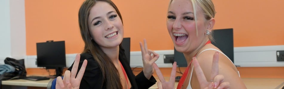 A-level students at Solihull College